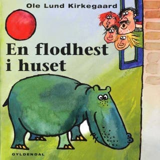En flodhest i huset – Ole Lund Kirkegaard, lydbogens omslag