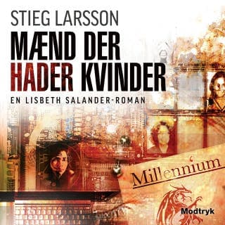 Mænd der hader kvinder – Stieg Larsson, lydbogens omslag