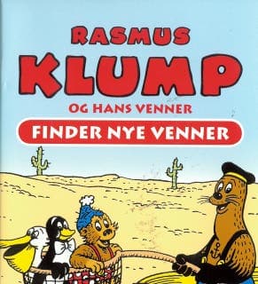 Rasmus Klump og hans venner – Finder nye venner – Carla Hansen og Vilhelm Hansen, lydbogens omslag