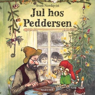 Jul hos Peddersen – Sven Nordqvist, lydbogens omslag