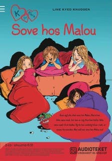 K for Klara 4: Sove hos Malou – Line Kyed Knudsen, lydbogens omslag