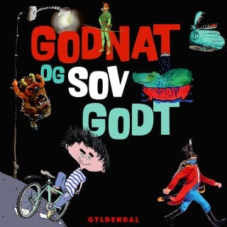 Godnat og sov godt – Kim Fupz Aakeson og Ole Lund Kirkegaard, lydbogens omslag