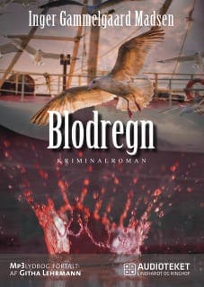 Blodregn – Inger Gammelgaard Madsen, lydbogens omslag