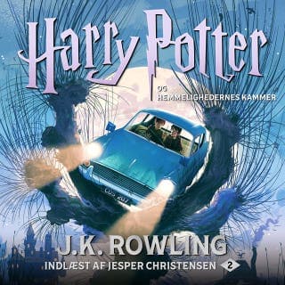 Harry Potter og Hemmelighedernes Kammer – J.K. Rowling, lydbogens omslag