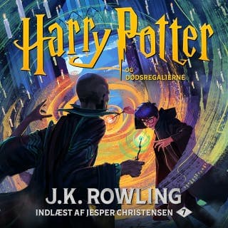 Harry Potter og Dødsregalierne – J.K. Rowling, lydbogens omslag