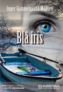 Blå iris – Inger Gammelgaard Madsen, lydbogens omslag