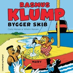 Rasmus Klump bygger skib – Carla Hansen og Vilhelm Hansen, lydbogens omslag
