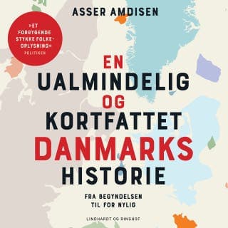 En ualmindelig og kortfattet Danmarkshistorie – Asser Amdisen, lydbogens omslag