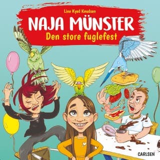 Naja Münster - Den store fuglefest – Line Kyed Knudsen, lydbogens omslag