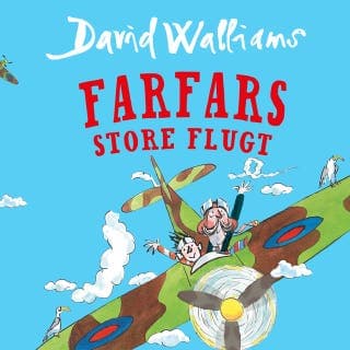 Farfars store flugt – David Walliams, lydbogens omslag