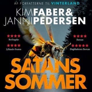 Satans sommer – Kim Faber og Janni Pedersen, lydbogens omslag