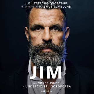 Jim – Jim Latrache-Qvortrup og Rasmus Elmelund, lydbogens omslag