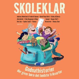 Skoleklar - Godnathistorier der giver børn det bedste frikvarter – Thomas Skov og Kasper Hoff, lydbogens omslag