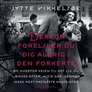Derfor forelsker du dig aldrig i den forkerte – Jytte Vikkelsøe, lydbogens omslag
