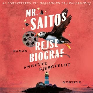 Mr. Saitos Rejsebiograf – Annette Bjergfeldt, lydbogens omslag
