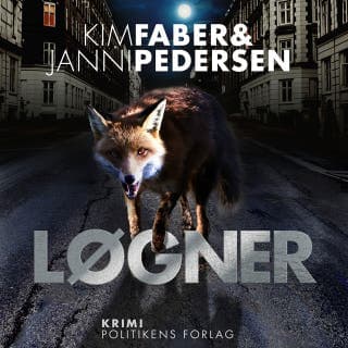 Løgner – Kim Faber og Janni Pedersen, lydbogens omslag