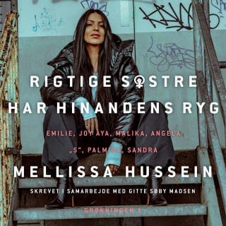 Rigtige søstre – Gitte Søby Madsen og Mellissa Hussein, lydbogens omslag
