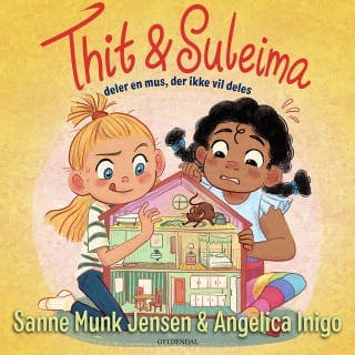 Thit & Suleima deler en mus, der ikke vil deles – Sanne Munk Jensen og Angelica Inigo, lydbogens omslag
