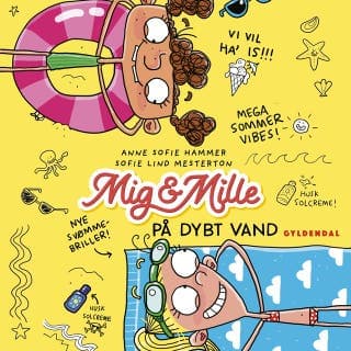 Mig & Mille - På dybt vand – Anne Sofie Hammer og Sofie Lind Mesterton, lydbogens omslag
