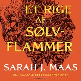 Et rige af sølvflammer – Sarah J. Maas, lydbogens omslag