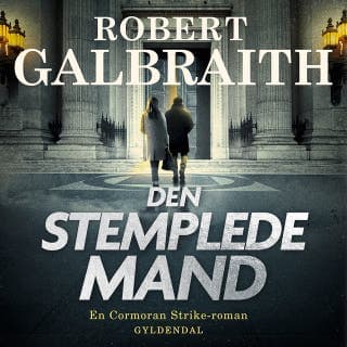 Den stemplede mand – Robert Galbraith, lydbogens omslag
