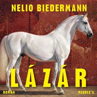 Lázár – Nelio Biedermann, lydbogens omslag