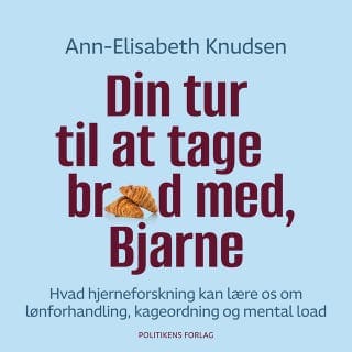 Din tur til at tage brød med, Bjarne. Hvad hjerneforskning kan lære os om lønforhandling, kageordning og mental load – Ann-Elisabeth Knudsen, lydbogens omslag