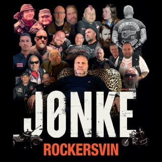 Rockersvin – Jørn Jønke Nielsen, lydbogens omslag
