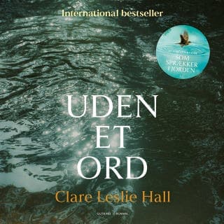 Uden et ord – Clare Leslie Hall, lydbogens omslag