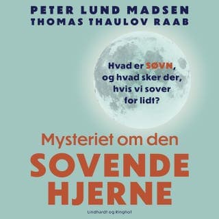 Mysteriet om den sovende hjerne – Peter Lund Madsen og Thomas Thaulov Raab, lydbogens omslag