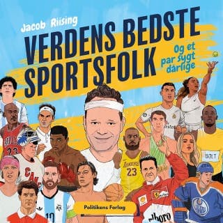 Verdens bedste sportsfolk og et par sygt dårlige – Jacob Riising, lydbogens omslag
