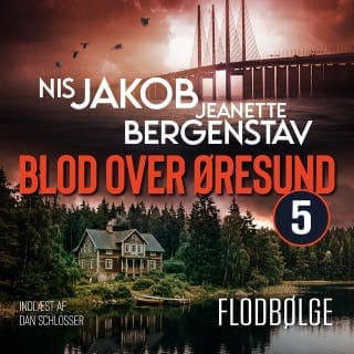 Flodbølge – Nis Jakob, Jeanette Bergenstav, lydbogens omslag