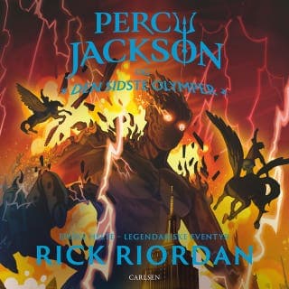Percy Jackson 5: Den sidste olymper – Rick Riordan, lydbogens omslag