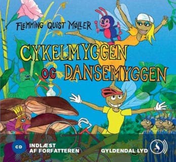 Cykelmyggen og dansemyggen på eventyr – Flemming Quist Møller, lydbogens omslag