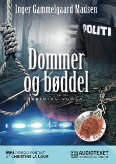Dommer og bøddel – Inger Gammelgaard Madsen, lydbogens omslag