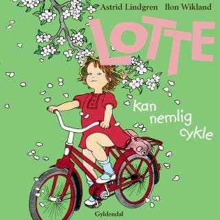 Lotte kan nemlig cykle – Astrid Lindgren, lydbogens omslag