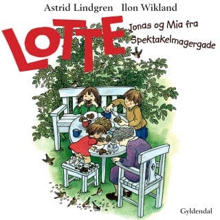 Lotte, Jonas og Mia fra Spektakelmagergade – Astrid Lindgren, lydbogens omslag