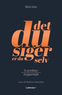 Det du siger er du selv – Mette Holm, lydbogens omslag