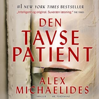 Den tavse patient – Alex Michaelides, lydbogens omslag