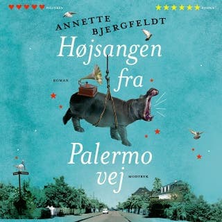 Højsangen fra Palermovej – Annette Bjergfeldt, lydbogens omslag