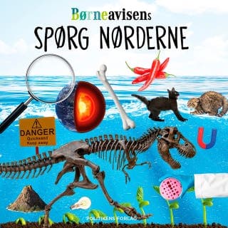 Børneavisens spørg nørderne – Børneavisen, lydbogens omslag