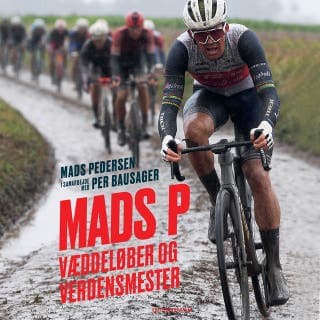 Mads P - væddeløber og verdensmester – Per Bausager og Mads Pedersen, lydbogens omslag