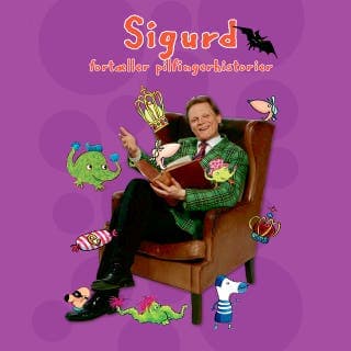 Sigurd fortæller pilfingerhistorier – Sigurd Barrett, lydbogens omslag