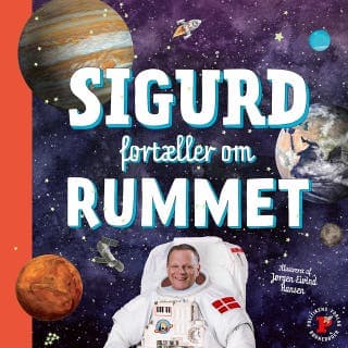 Sigurd fortæller om rummet – Sigurd Barrett, lydbogens omslag