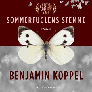 Sommerfuglens stemme – Benjamin Koppel, lydbogens omslag