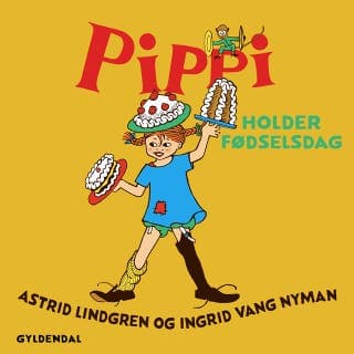 Pippi holder fødselsdag – Astrid Lindgren, lydbogens omslag