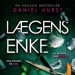 Lægens enke – Daniel Hurst, lydbogens omslag