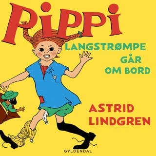 Pippi Langstrømpe går om bord – Astrid Lindgren, lydbogens omslag