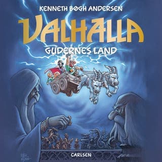 Valhalla 1 - Gudernes land – Kenneth Bøgh Andersen, lydbogens omslag