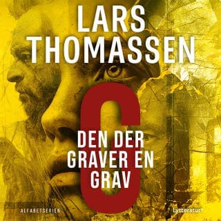 G - Den der graver en grav – Lars Thomassen, lydbogens omslag